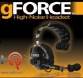 g FORCE Single Muff, noise reduction headset with PTT. Built tough for high-noise conditions such as Athletics, Warehouse, Events & Construction.