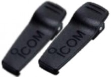 A pair of IC-F3011 or F4011 radio spare or replacement heavy duty spring loaded belt clips by Icom.  Works with the BP-230N or BP-232N battery packs. Get yours today!