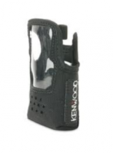 Kenwood KLH-150 Nylon Case for TK-3130, TK-3131 and the TK-3230 XLS ProTalk Radios has a clear display cover, an open area for PTT button, accessory connector, and belt clip.